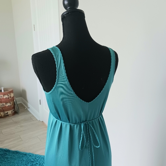 Turquoise Vintage Undercover Wear Butterfly Nightgown - Picture 4 of 9